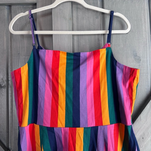 ModCloth Bright and Beautiful Colorful Striped Mid Dress Size US 14 - Picture 6 of 9